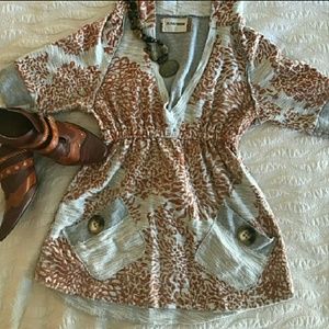 Anthro short sleeve hoodie